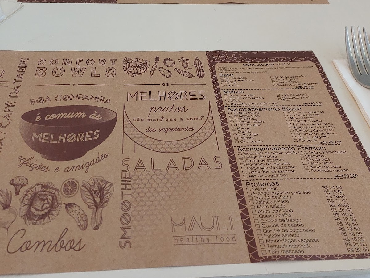 Mauli Bowls Menu - Image 1